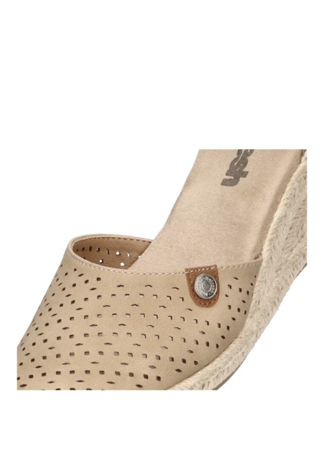 Alpargata de mujer REFRESH 171969 taupe sintetico cuña alta
