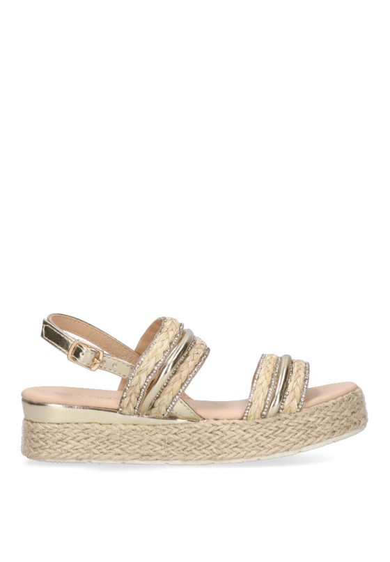 Sandalia de niña LUNA KIDS c923 oro sintetico suela doble