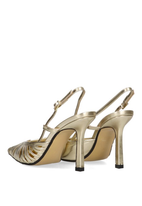 Salon de mujer LUNA TREND m4190 oro sintetico tacón alto