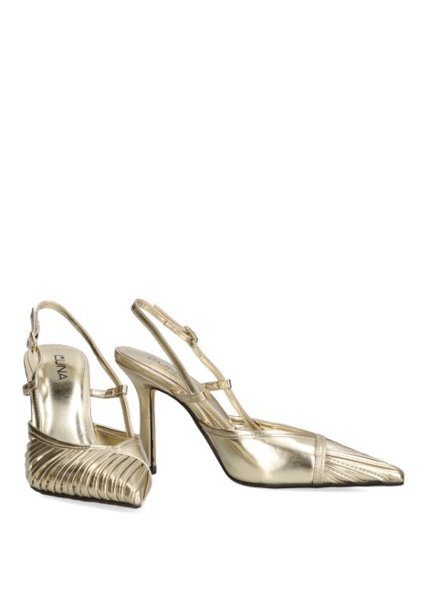 Salon de mujer LUNA TREND m4190 oro sintetico tacón alto