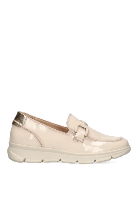 Nautico kiova mocasin de mujer ARMONY 68007 beige sintetico suela plana