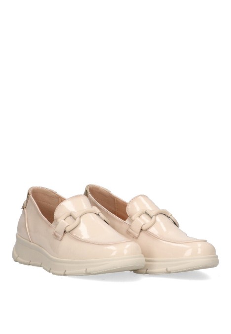 Nautico kiova mocasin de mujer ARMONY 68007 beige sintetico suela plana