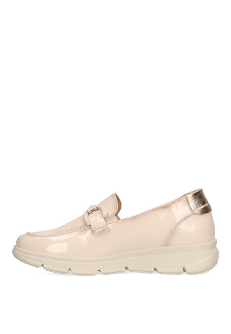 Nautico kiova mocasin de mujer ARMONY 68007 beige sintetico suela plana