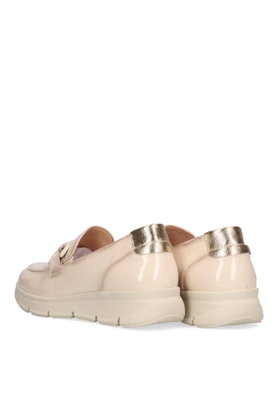 Nautico kiova mocasin de mujer ARMONY 68007 beige sintetico suela plana
