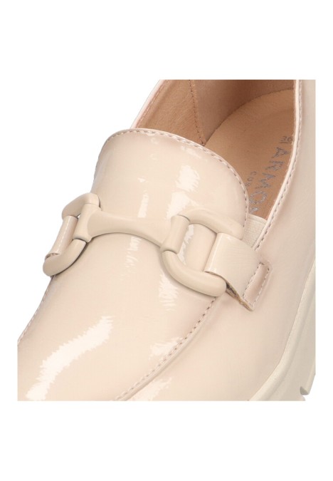 Nautico kiova mocasin de mujer ARMONY 68007 beige sintetico suela plana