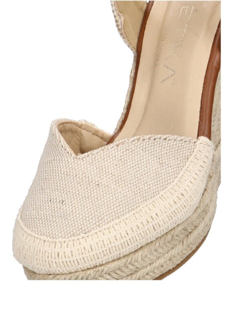 Alpargata de mujer ETIKA 20002 natural sintetico cuña alta