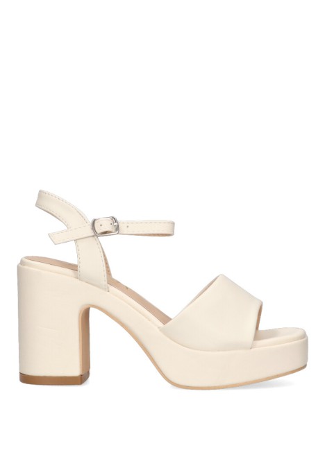 Sandalia de vestir beige de mujer ETIKA 30016 con tacón alto