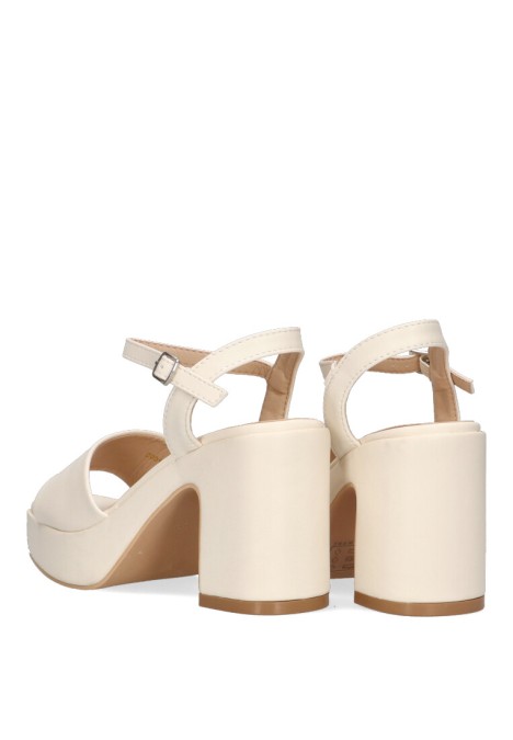 Sandalia de vestir beige de mujer ETIKA 30016 con tacón alto