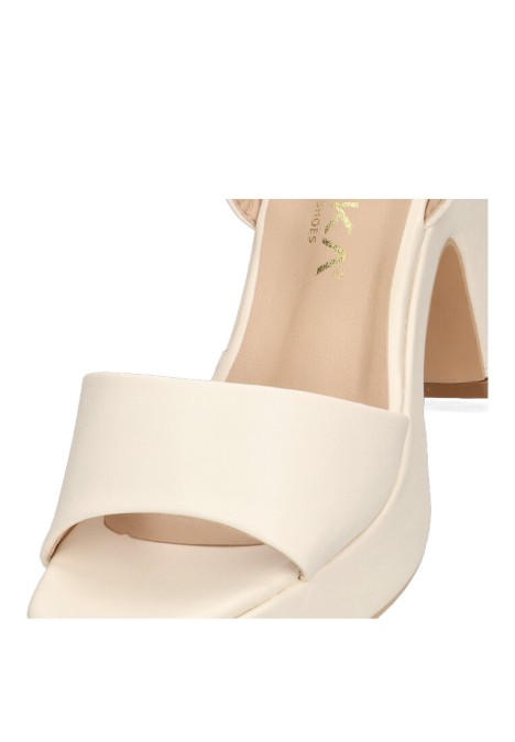 Sandalia de vestir beige de mujer ETIKA 30016 con tacón alto
