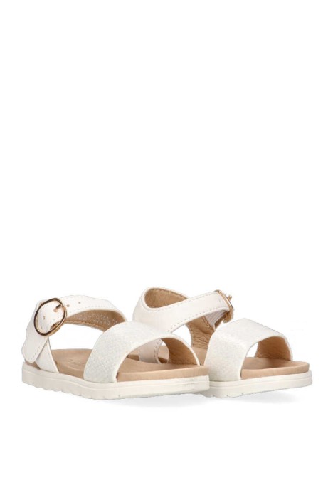 Sandalia de niña LUNA KIDS c935 blanco sintetico suela plana