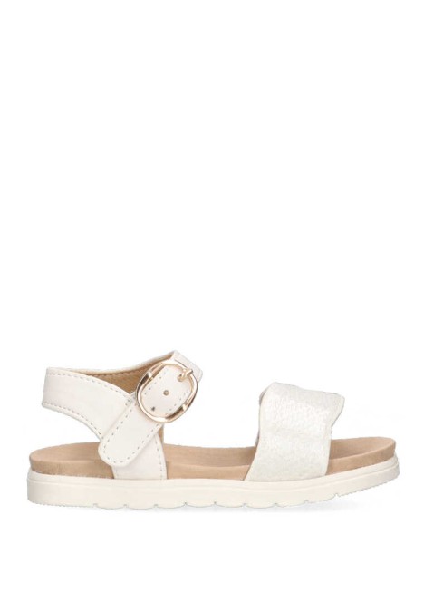 Sandalia de niña LUNA KIDS c935 blanco sintetico suela plana