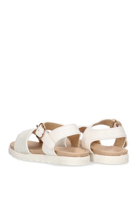 Sandalia de niña LUNA KIDS c935 blanco sintetico suela plana
