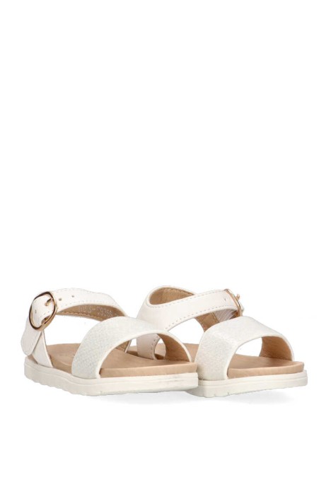 Sandalia de niña LUNA KIDS c935 blanco sintetico suela plana