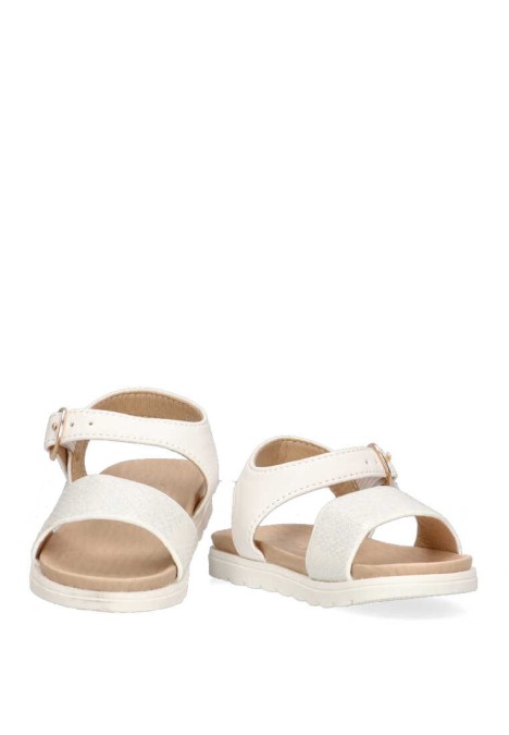 Sandalia de niña LUNA KIDS c935 blanco sintetico suela plana