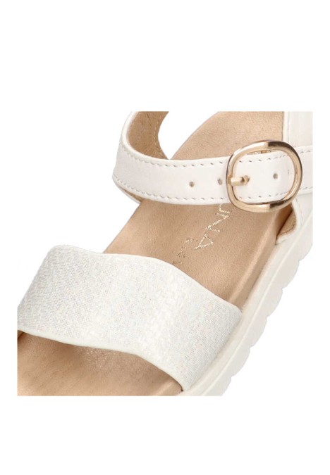 Sandalia de niña LUNA KIDS c935 blanco sintetico suela plana