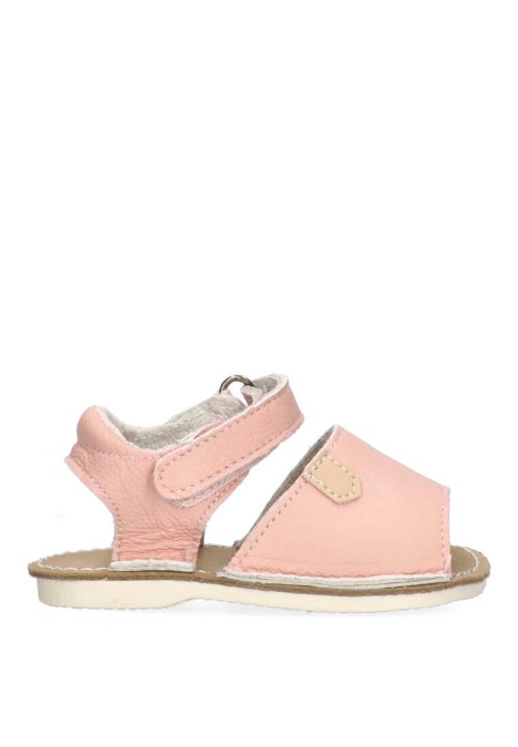 Sandalia de niña LUNA KIDS a2951 rosa piel suela plana