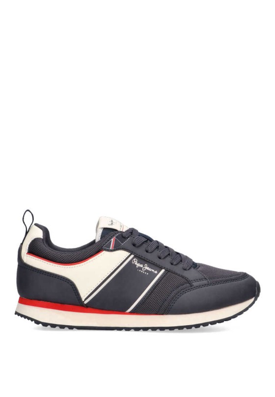 Deportivo de hombre PEPE JEANS pms40009 marino piel suela plana