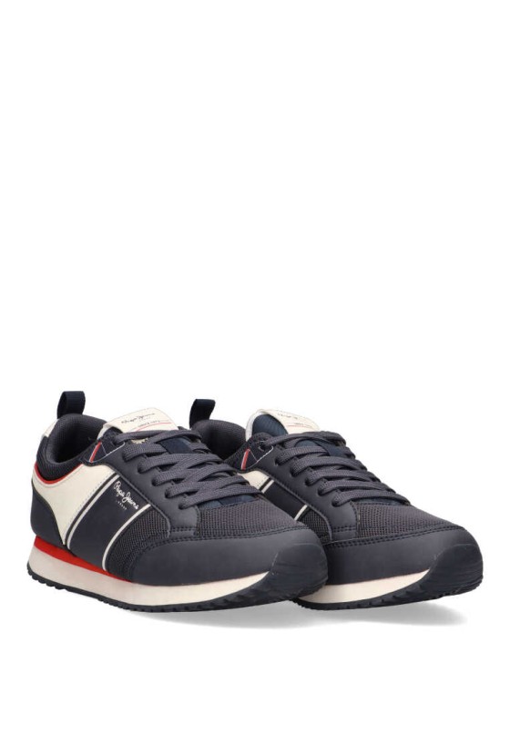 Deportivo de hombre PEPE JEANS pms40009 marino piel suela plana