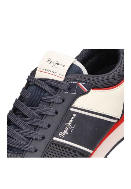 Deportivo de hombre PEPE JEANS pms40009 marino piel suela plana