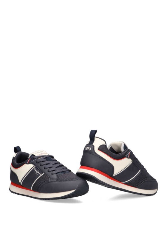 Deportivo de hombre PEPE JEANS pms40009 marino piel suela plana