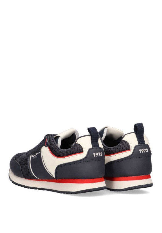 Deportivo de hombre PEPE JEANS pms40009 marino piel suela plana