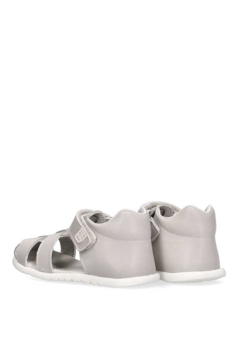 Sandalia de niña PIRUFLEX 306 beige piel suela plana