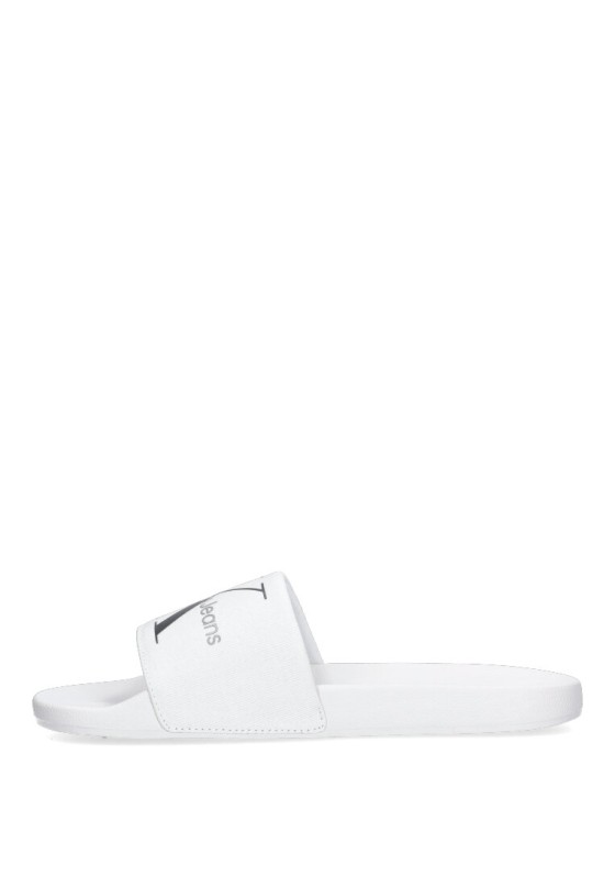 Chanclas sandalias playa de hombre CALVIN KLEIN ym0ym00061 blanco goma suela plana