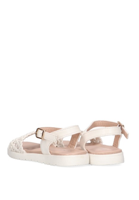 Sandalia de niña LUNA KIDS c655 blanco sintetico suela plana
