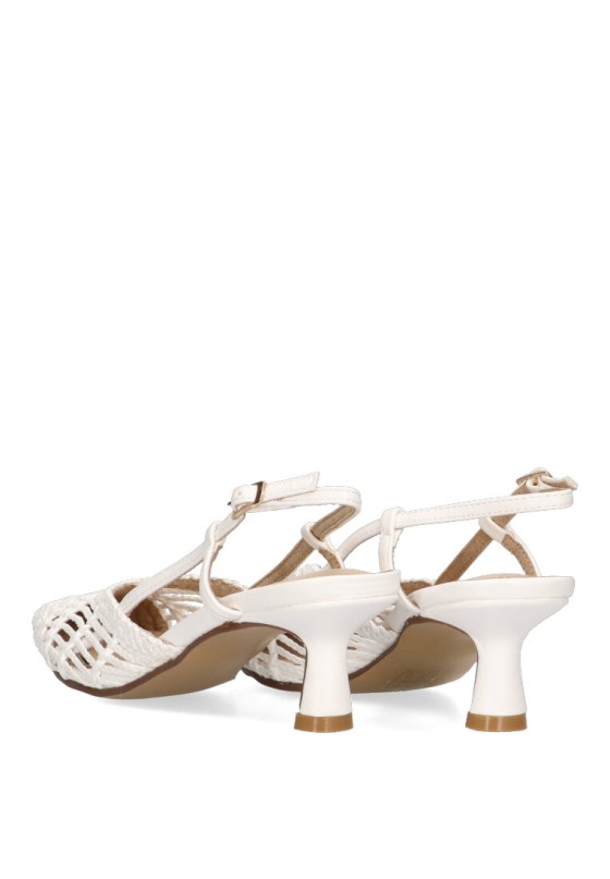 Salon de mujer LUNA TREND m4220 blanco sintetico tacón medio