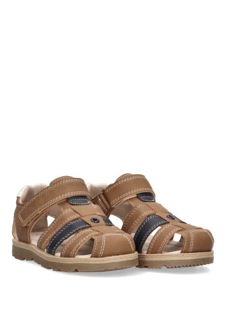 Sandalia de niño LUNA KIDS c541 cuero sintetico suela plana