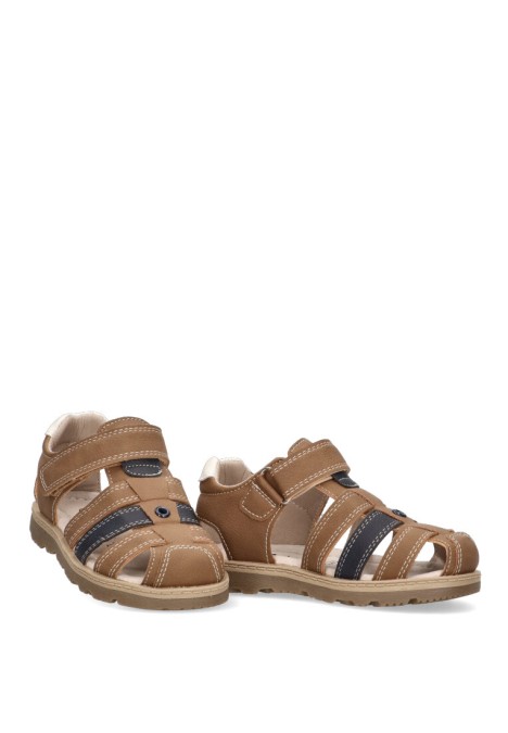 Sandalia de niño LUNA KIDS c541 cuero sintetico suela plana
