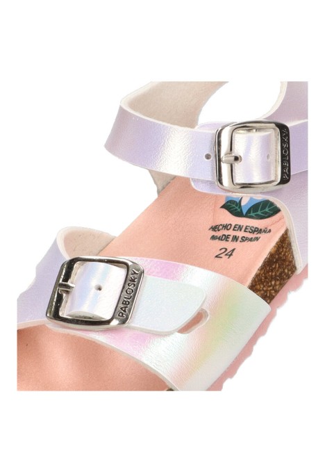 Sandalia de niña PABLOSKY 4283 multicolor sintetico suela plana