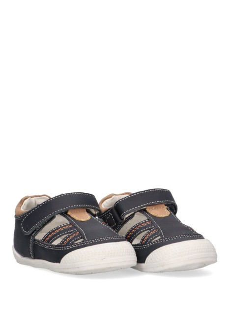 Sandalia de niño LUNA KIDS c944 marino piel suela plana