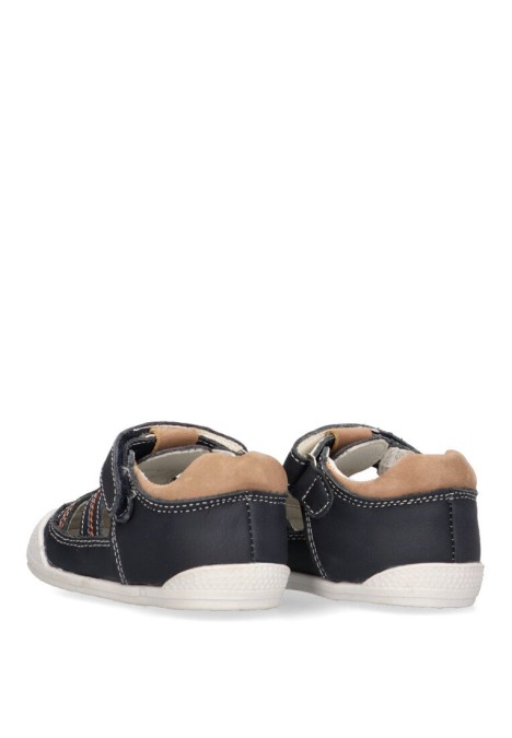 Sandalia de niño LUNA KIDS c944 marino piel suela plana
