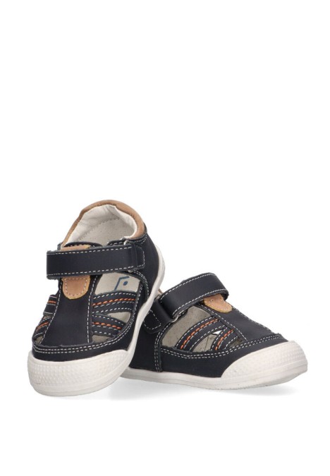 Sandalia de niño LUNA KIDS c944 marino piel suela plana