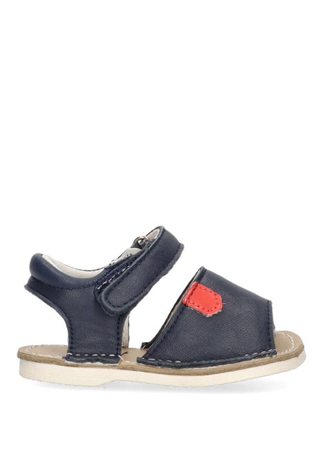 Sandalia de niña LUNA KIDS a2951 marino piel suela plana
