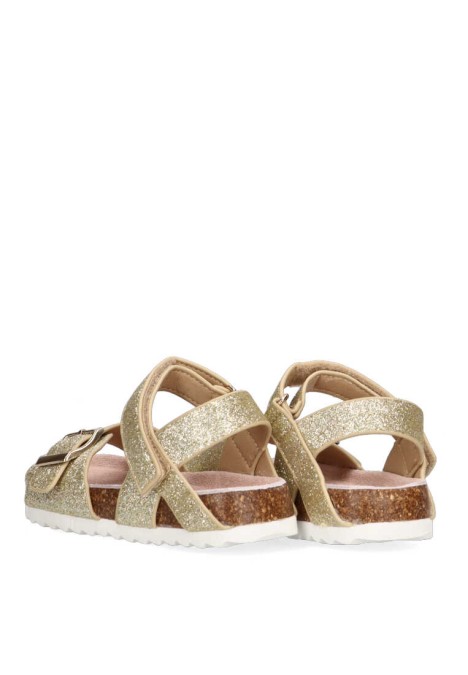 Sandalia de niña ETIKA 13712 oro sintetico suela plana
