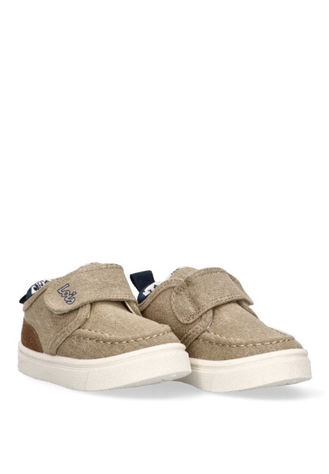 Nautico kiova mocasin de niño LOIS 46226 beige textil  suela plana