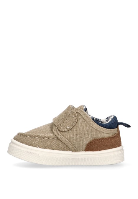 Nautico kiova mocasin de niño LOIS 46226 beige textil  suela plana