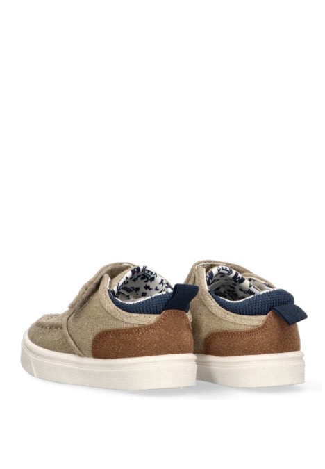 Nautico kiova mocasin de niño LOIS 46226 beige textil  suela plana