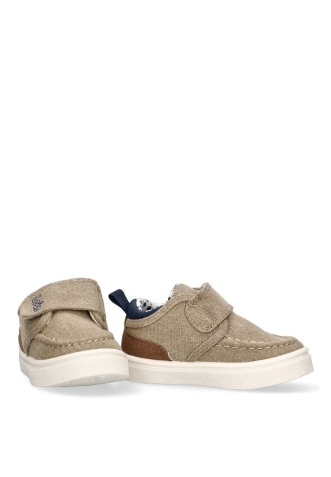Nautico kiova mocasin de niño LOIS 46226 beige textil  suela plana