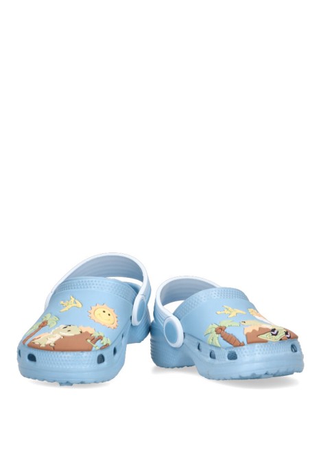 Chanclas sandalias playa de niño JOMIX ss9398 azul goma suela plana