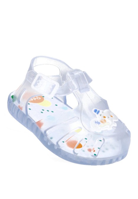 Chanclas sandalias playa de niña GIOSEPPO luciara transparente goma suela plana