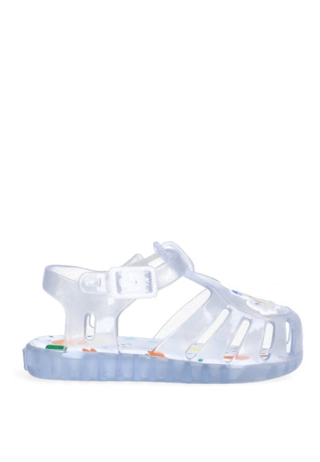 Chanclas sandalias playa de niña GIOSEPPO luciara transparente goma suela plana