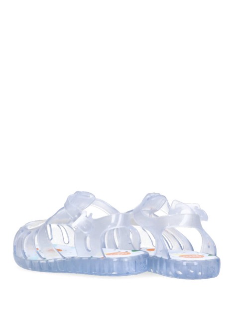 Chanclas sandalias playa de niña GIOSEPPO luciara transparente goma suela plana