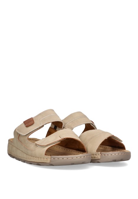 Sandalia de hombre ETIKA 41014 beige sintetico suela plana