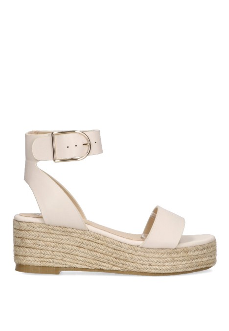 Sandalia de mujer ETIKA 10006 beige sintetico cuña media