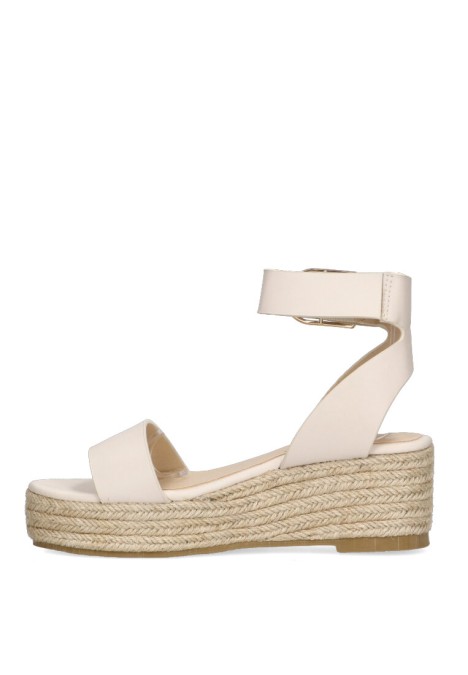 Sandalia de mujer ETIKA 10006 beige sintetico cuña media