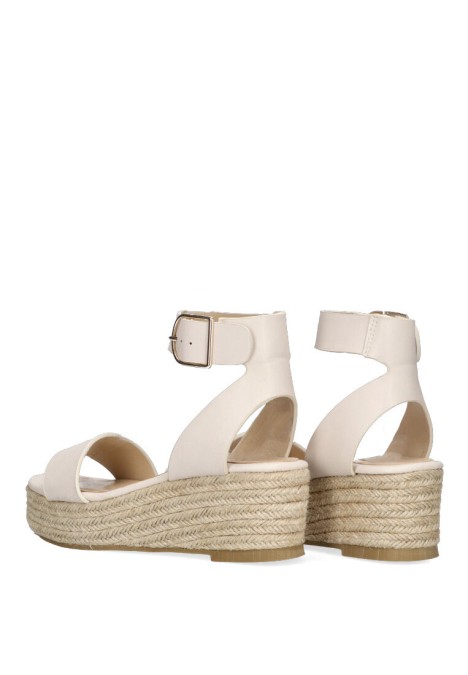 Sandalia de mujer ETIKA 10006 beige sintetico cuña media