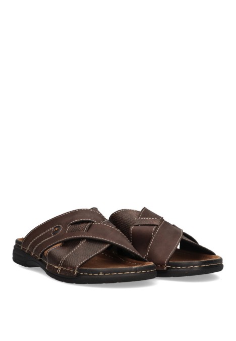 Sandalia de hombre ARIZONA 634 marron sintetico suela plana